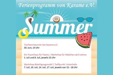 Programm Sommerferien😎🌞